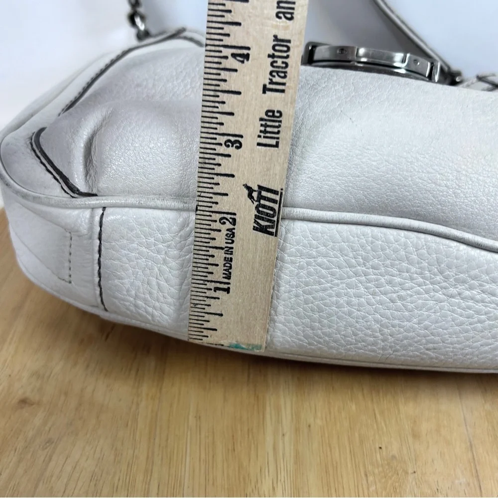 Michael Kors White Shoulder Bag with‎ Silver Hardware